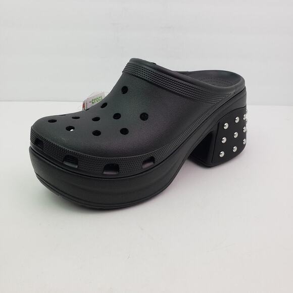 Crocs Siren Studded Clog Mens Sz 11 Womens Sz 13 Black Platform Clog Shoes main image 7
